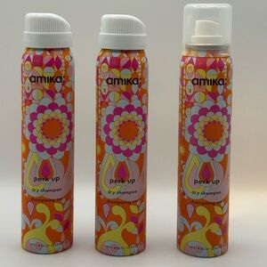Amika Perk Up Dry Shampoo x 3 - 1.8 oz Talc Free No Reside Left Behind